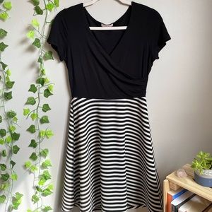 Brand new, black and white striped GILLI dress